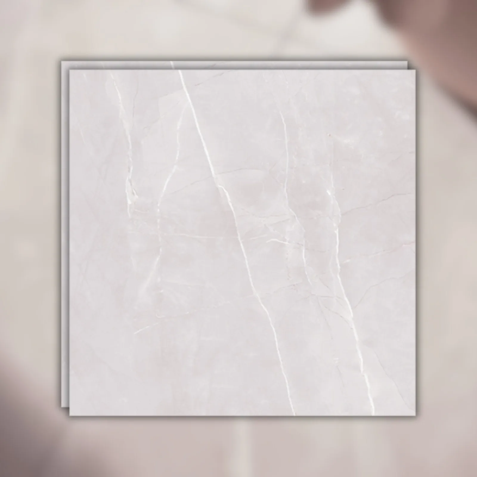 Porcelanato Marmorizado Bege Natural 92x92 Villagres Milano Off White RET "A"