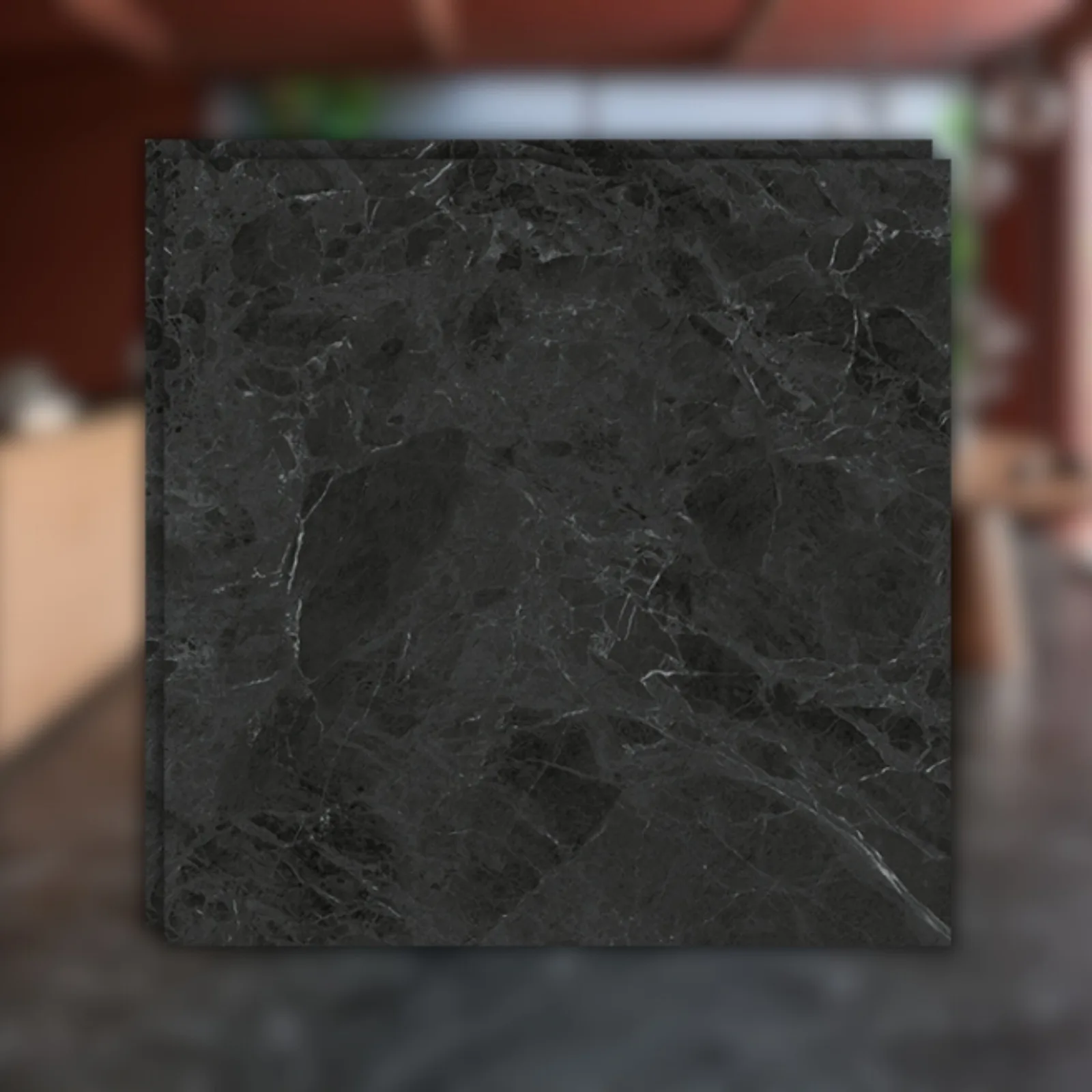 Porcelanato Villagres Misty 123x123 Black Natural RET "A"