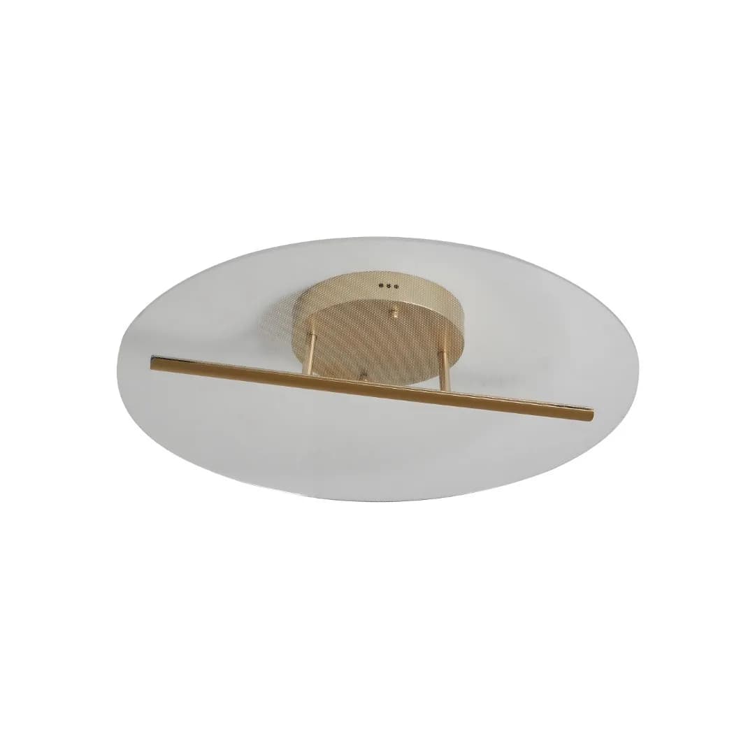Plafon Nissilight Led Razi 1mod 17w 3000k Dourado Fosco
