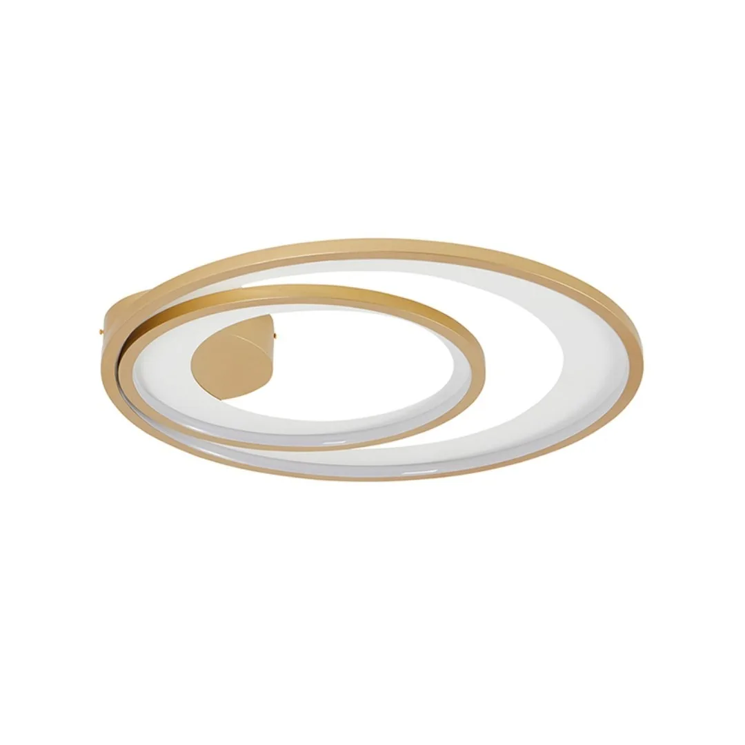 Plafon Nissilight Led Zahal Duo 54w 3000k Dourado Fosco