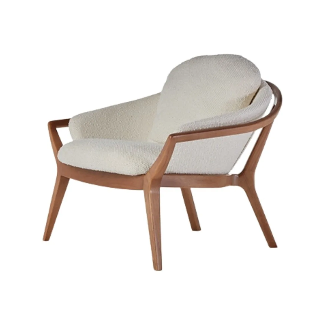 Poltrona Estrutura Usinada Madeira Maciça Tingida Concha Sobreposta Estofada 780 x 940 x 825 Tumar Abbraccio