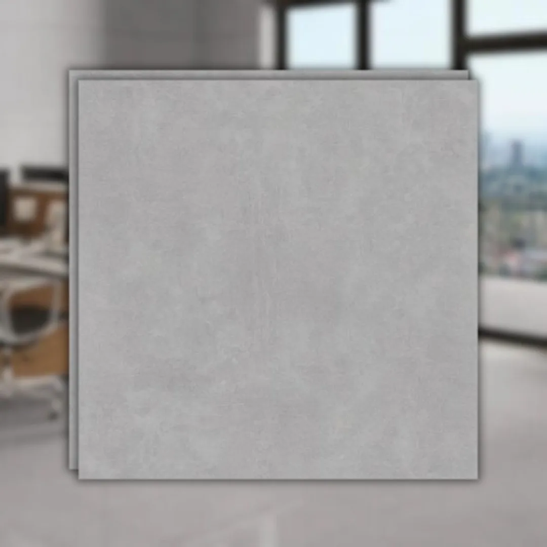 Porcelanato Cinza Acetinado 72x72 Via Rosa Metrópole Grafite RET "A"