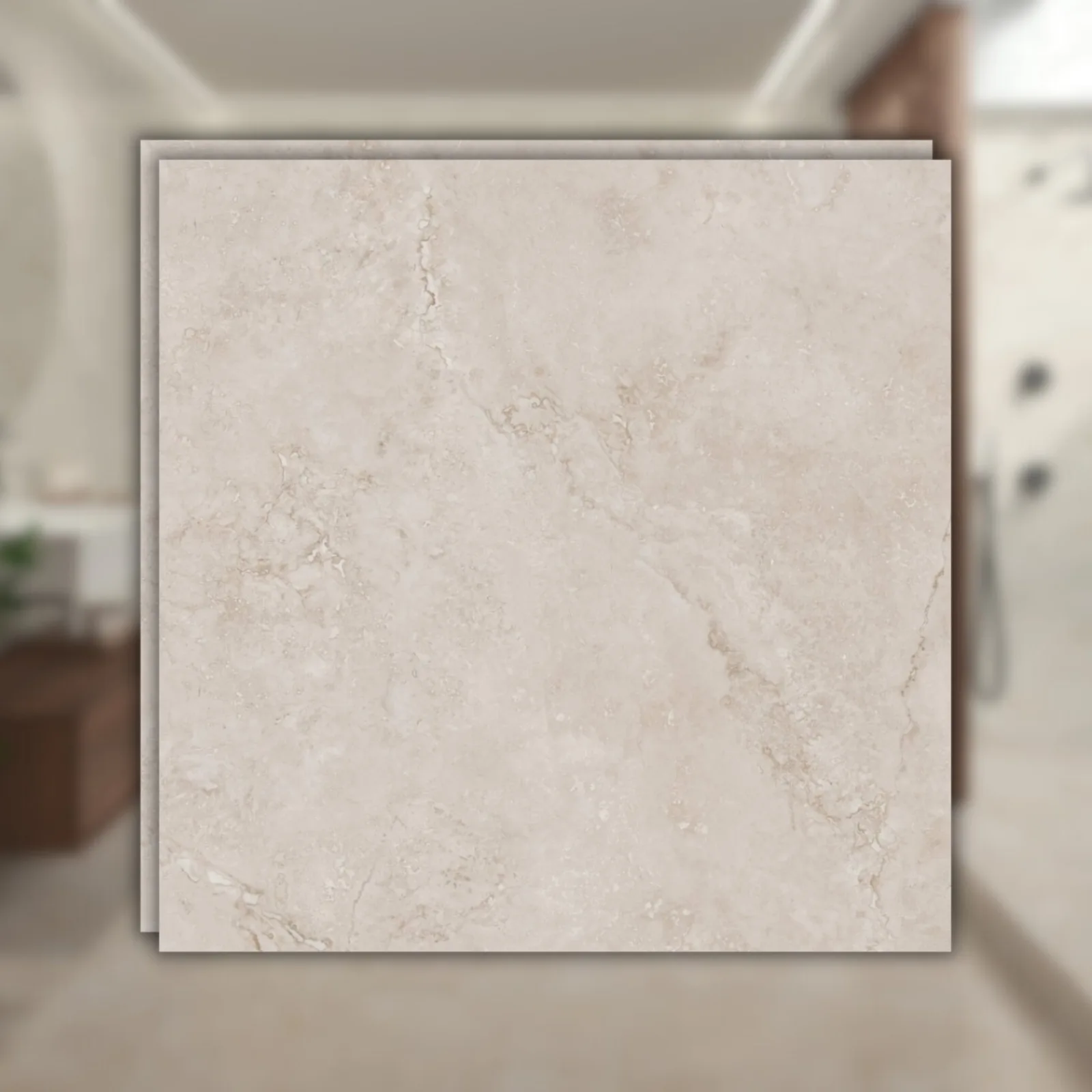 Porcelanato Bege Acetinado 83x83 Damme Rapolano Champagne RET "A"
