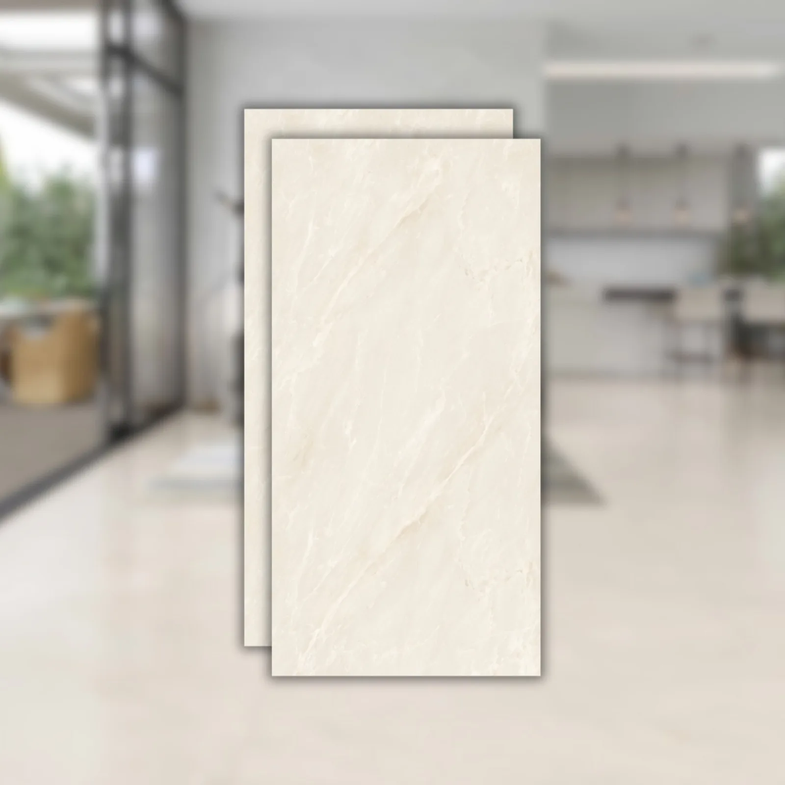 Porcelanato Acetinado Damme Atlantis Crema 62x121 RET "A"
