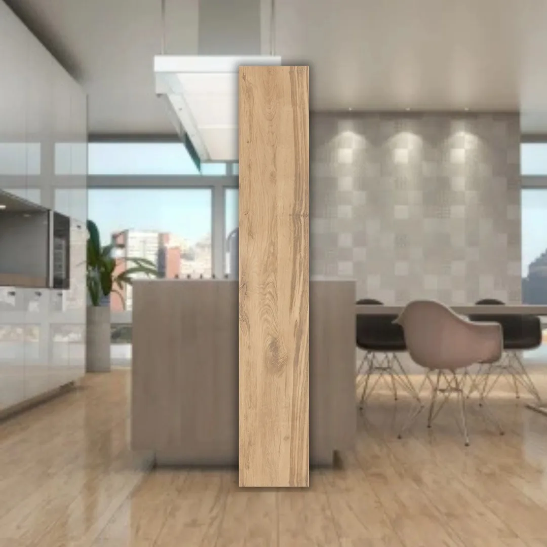 Porcelanato Amadeirado Acetinado 20x121 Damme Madero Caramel RET "A"