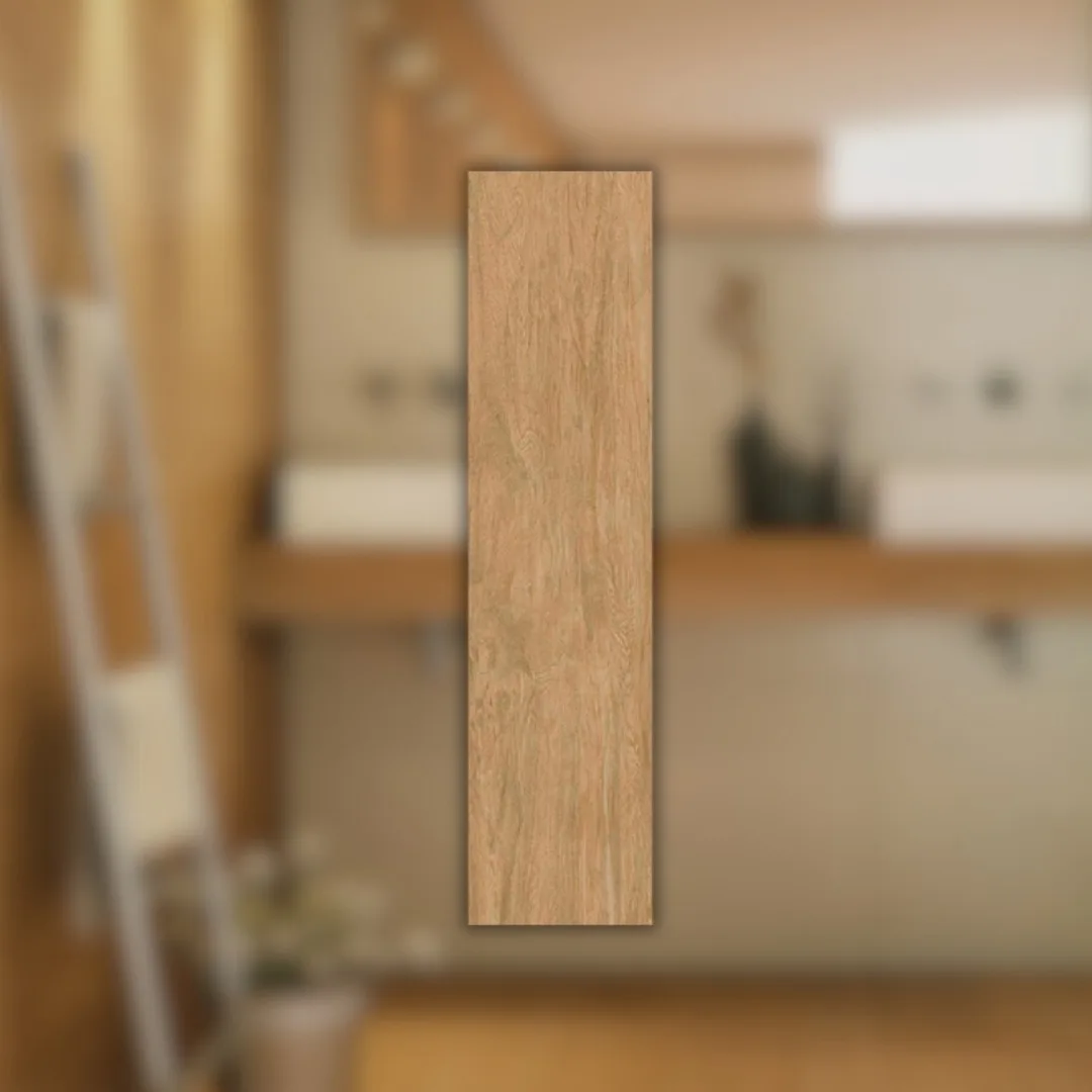 Porcelanato Amadeirado Natural 24,5x100 Villagres Ecofloor Carvalho RET "A"