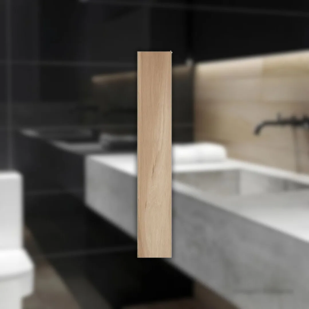Porcelanato Bege Amadeirado Natural 20x120cm Portinari Tavola RET "A"