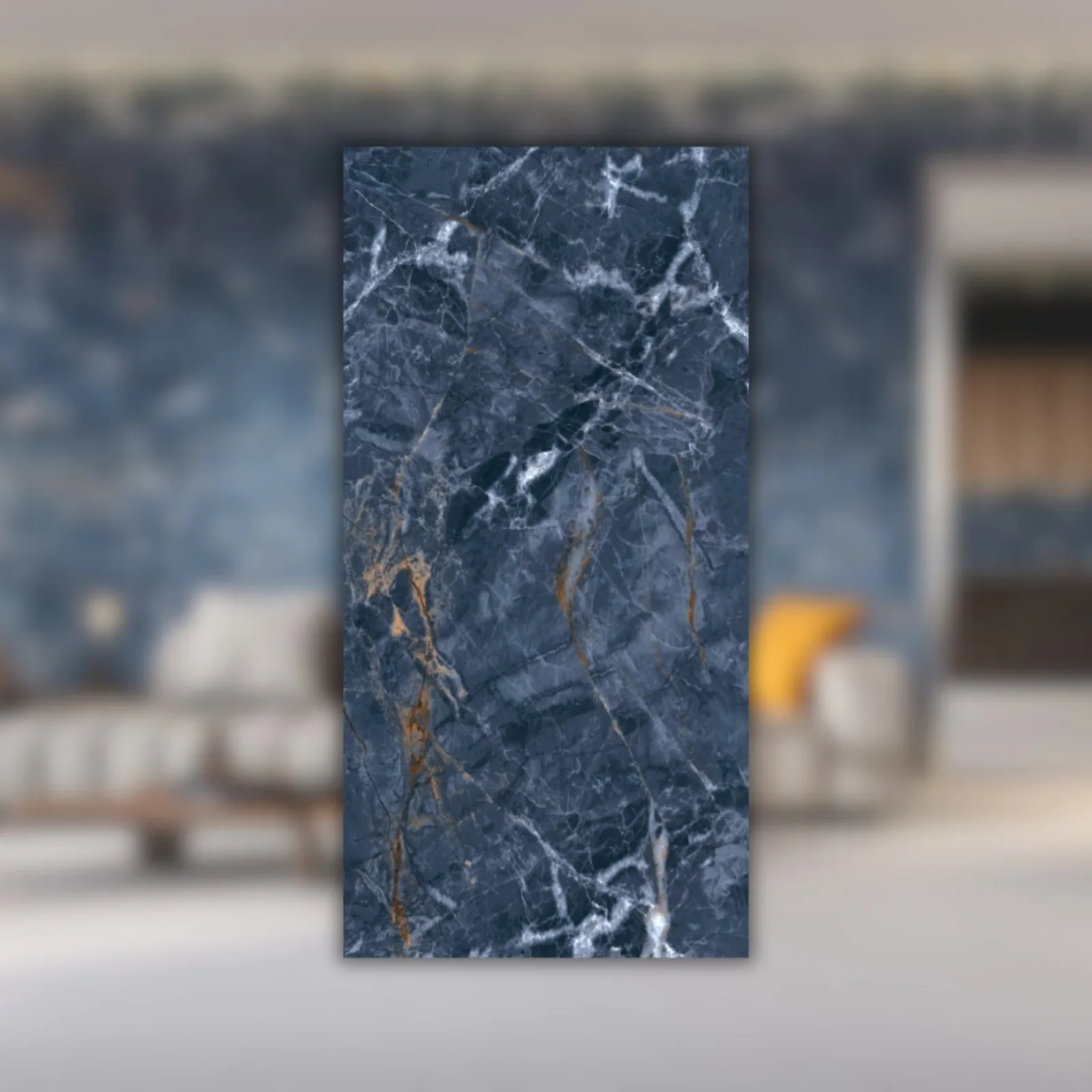 Porcelanato Azul Polido 62x121 Damme Del Mare RET "A"
