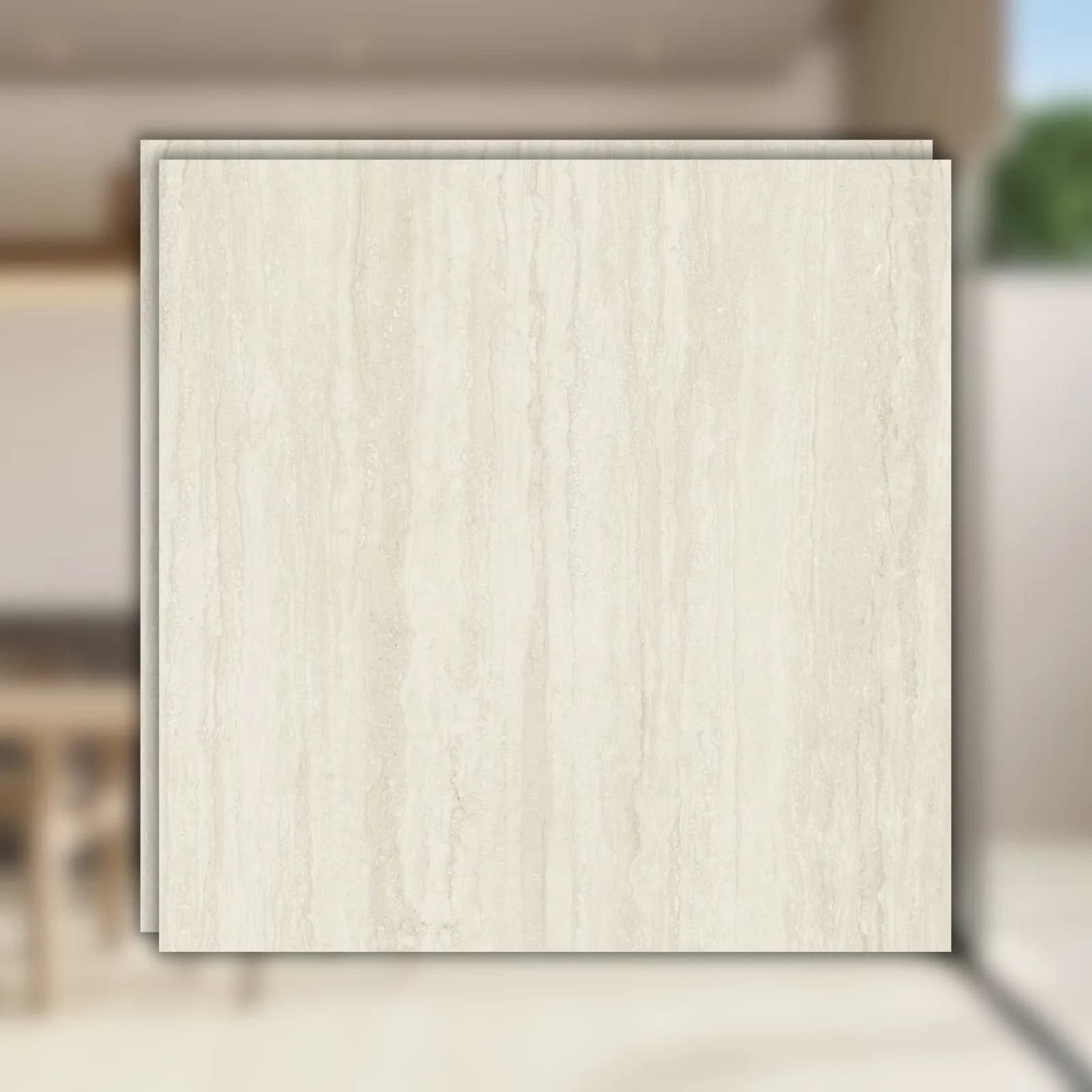 Porcelanato Bege 90x90 Portinari Mezzo Sbe Hard RET "A"
