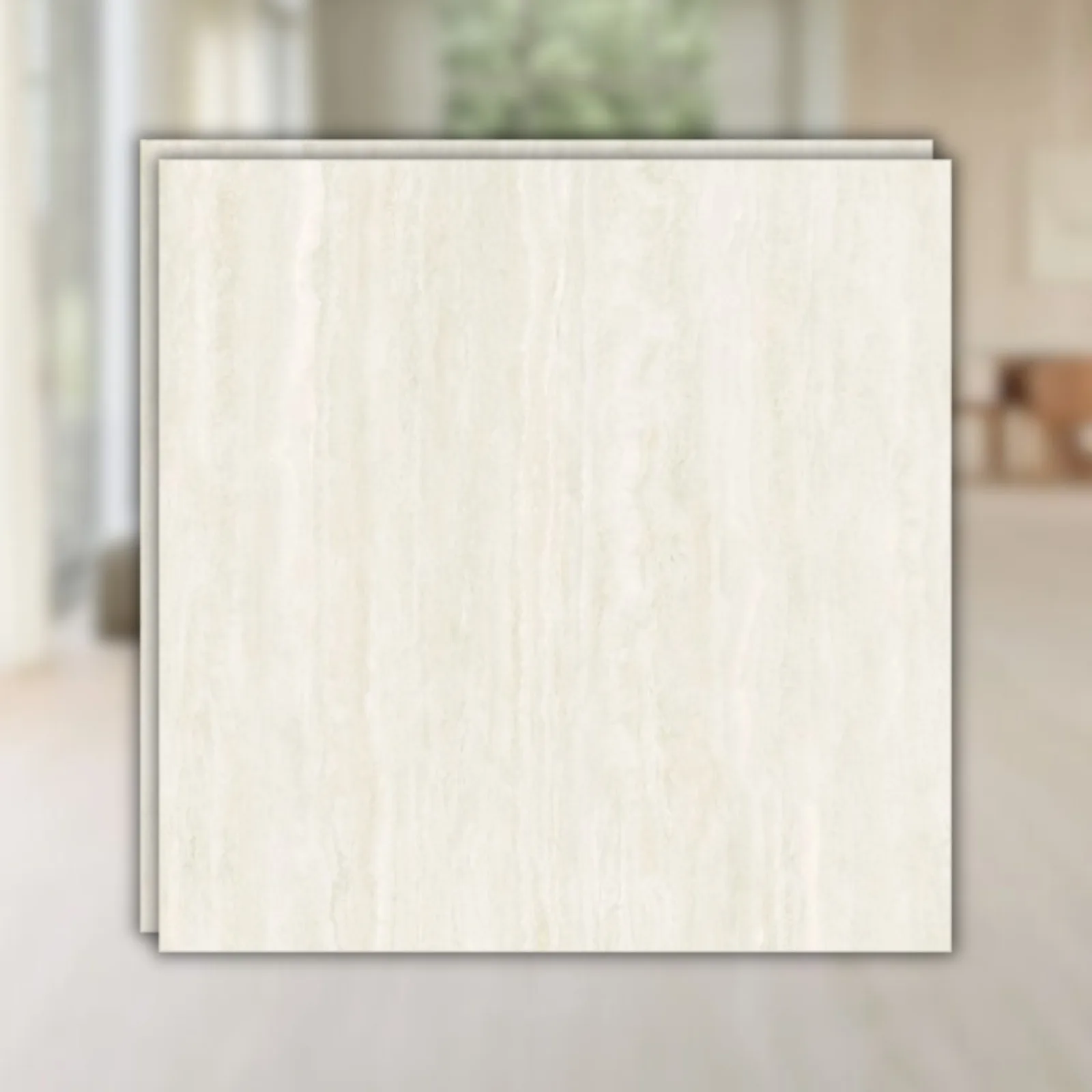 Porcelanato Bege Acetinado 120x120 Biancogres Travertino Tivoli Satin RET "A"
