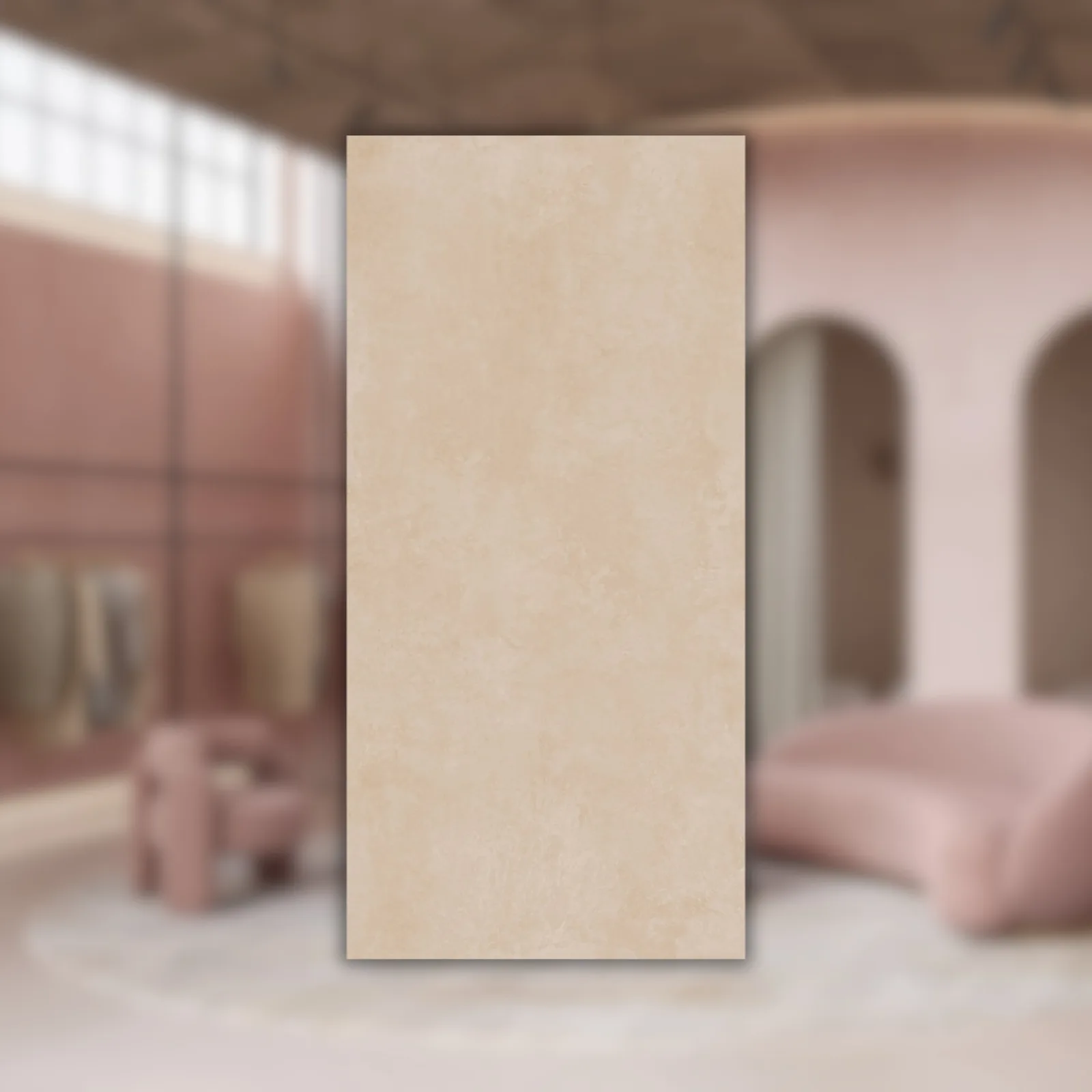Porcelanato Bege Mate 120x250 Roca Stucco Siena Lm Mt RET "A"