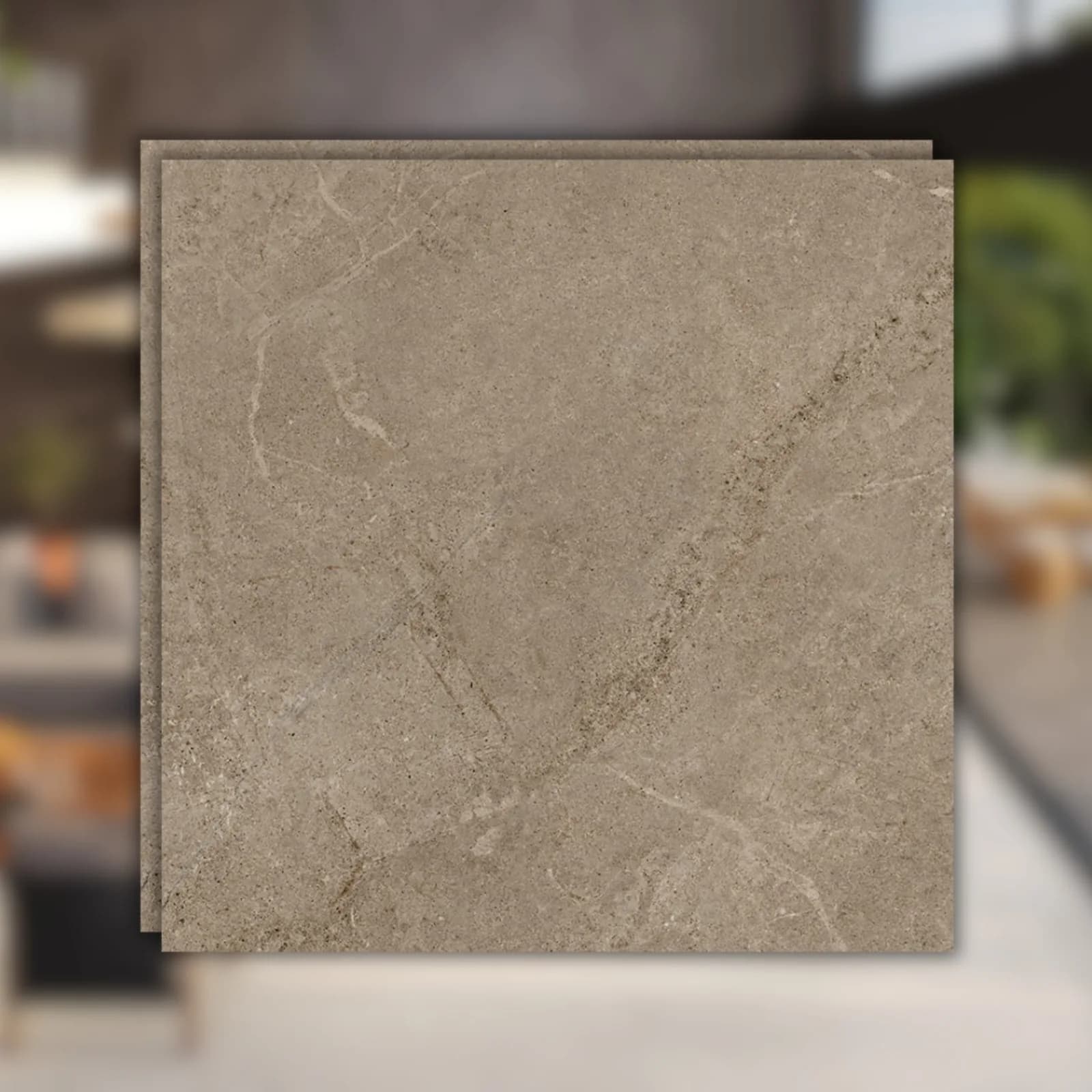 Porcelanato Bege Rustico 83x83 Damme Venezia Noce RET "A"