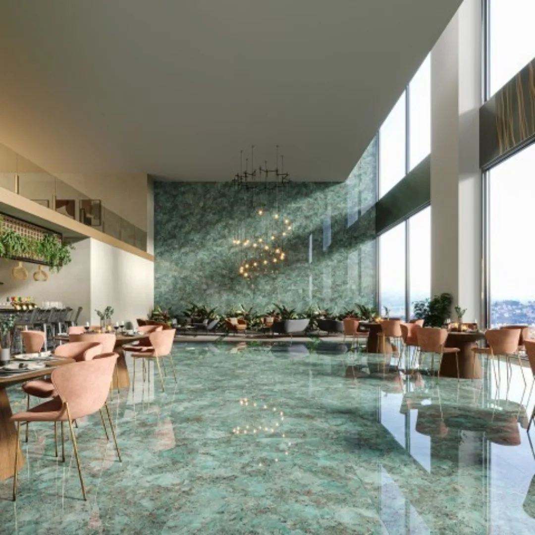 Porcelanato Verde Polido 60x120 Biancogres Amazonita Real Lux RET "A"
