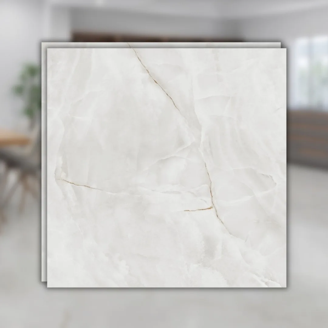 Porcelanato Branco Acetinado 121x121 Helena Cristallo RET "A"