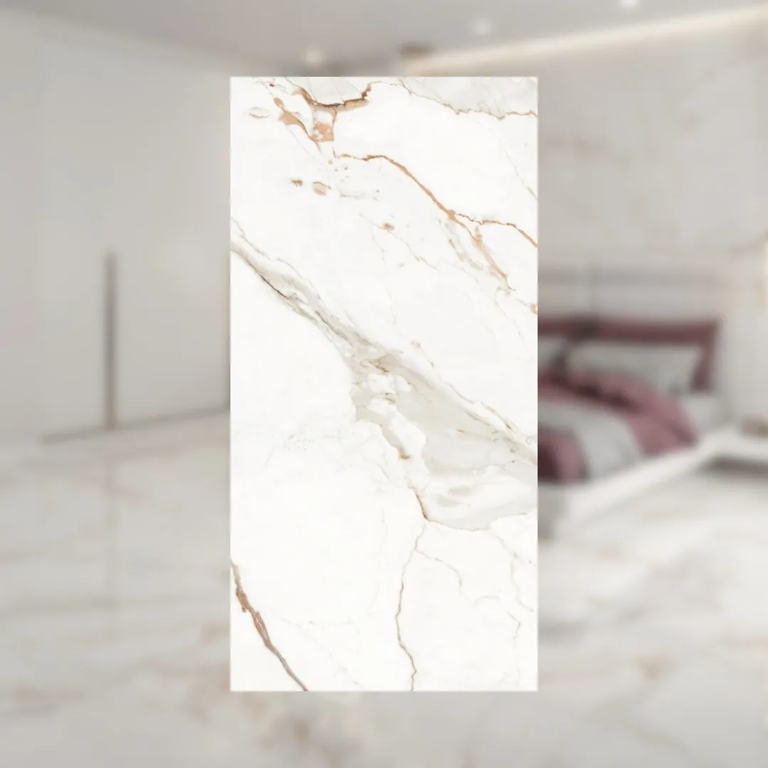 Porcelanato Branco Marmorizado Acetinado 62x121 Damme Capraia RET "A"