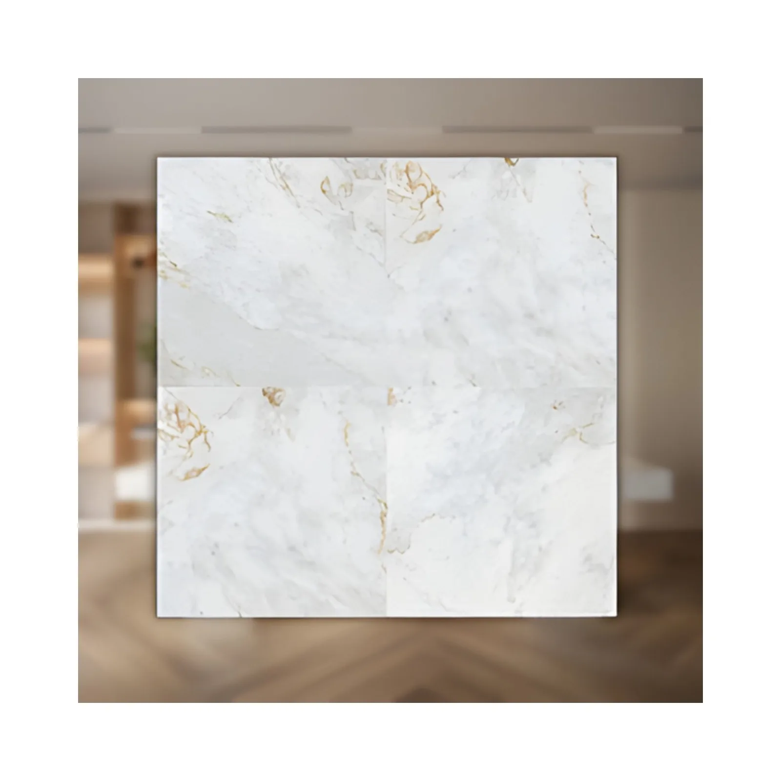 Porcelanato Branco Marmorizado 120x120 Roca Marmore Parana RET "A"
