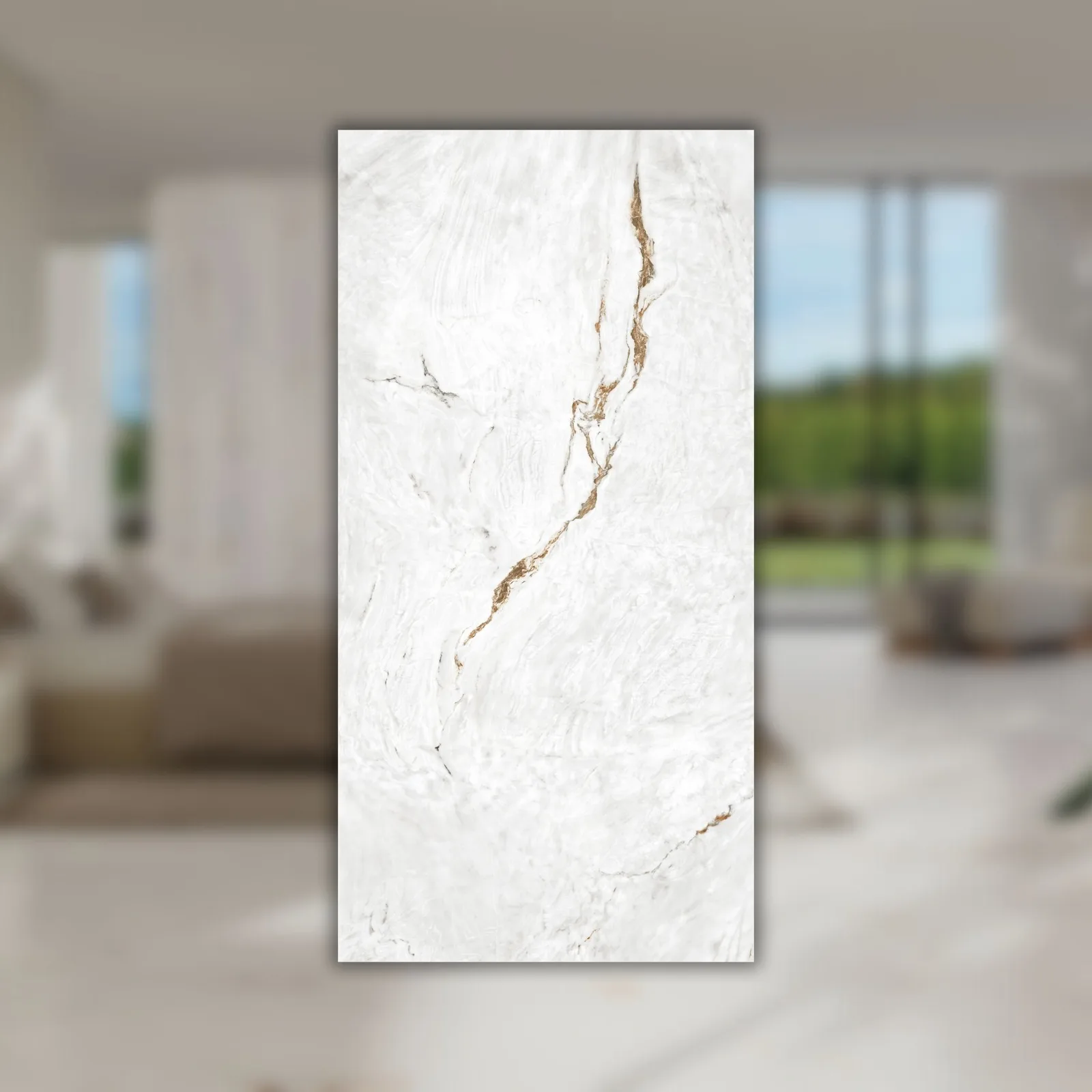 Porcelanato Branco Natural 90x180 Portinari Parana Gold Wh RET "A"