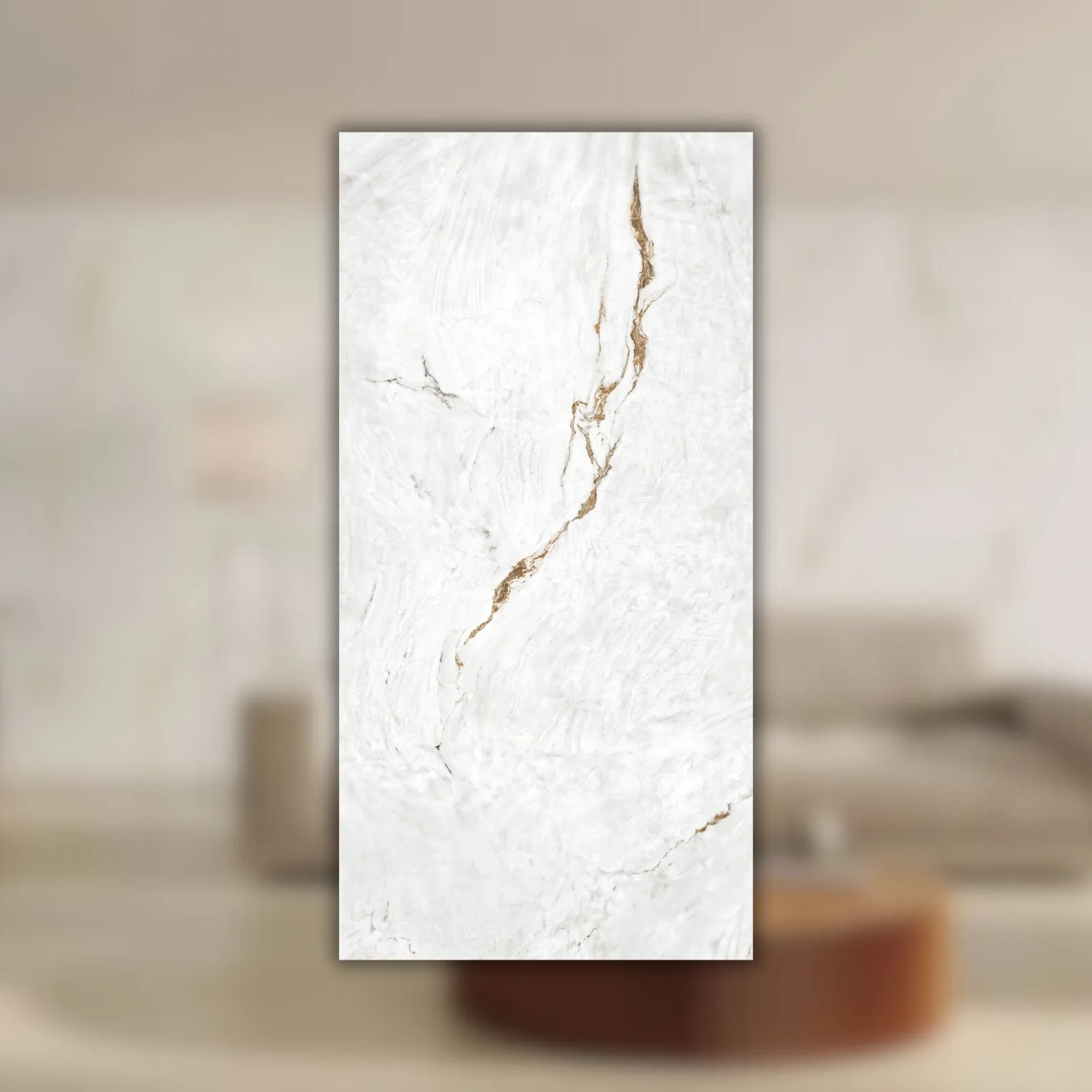 Porcelanato Branco Polido 90x180 Portinari Parana Gold Wh RET "A"
