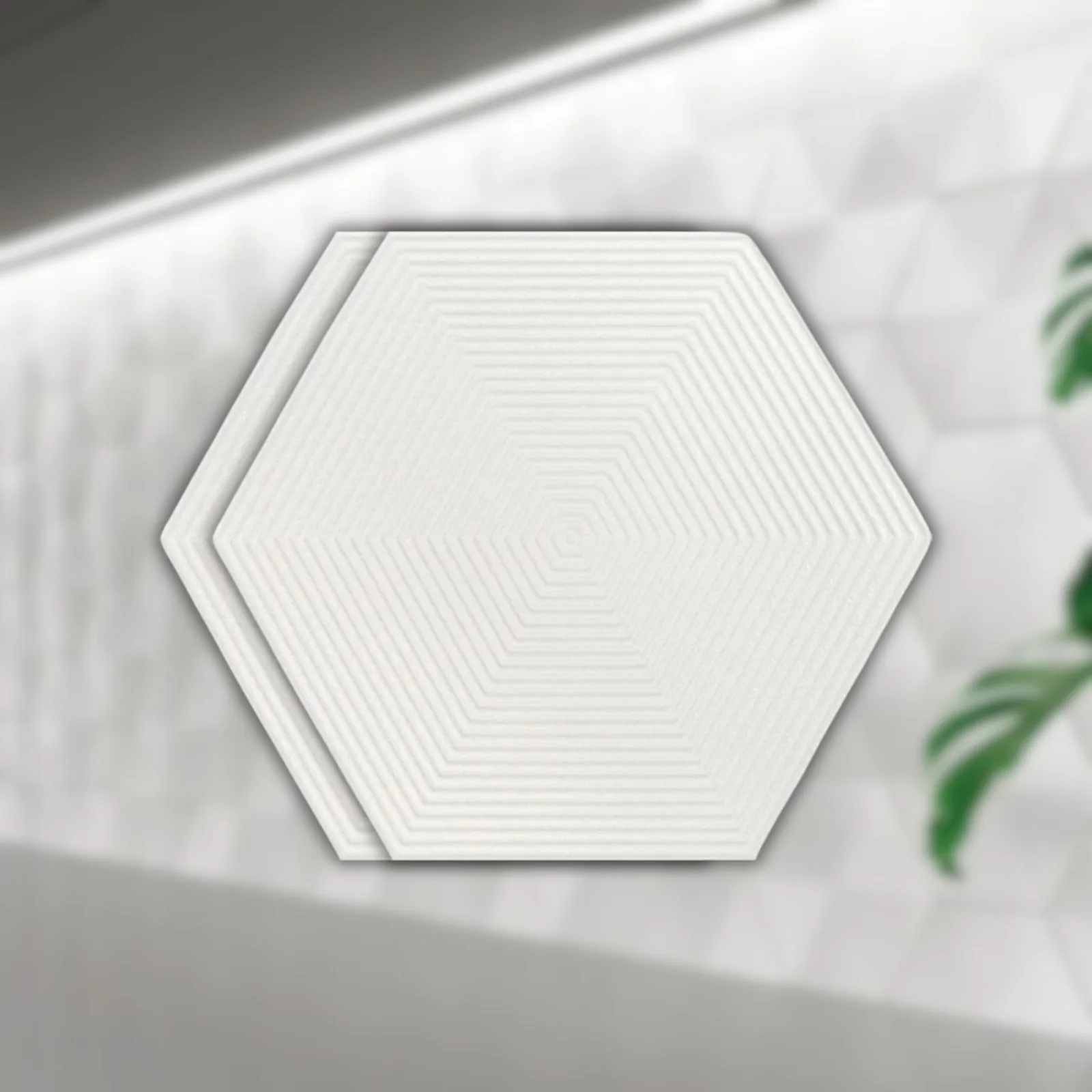 Porcelanato Branco Portinari Love Hexa Wh Mlx 17,5x17,5 "A" Matte