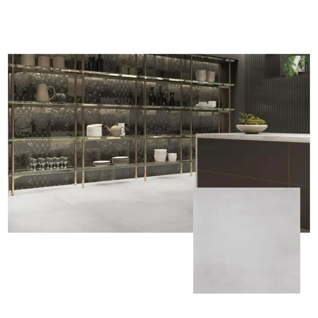 Porcelanato Cimento Acetinado 90x90 Decortiles Absolut Cimento (1.63m2 /caixa)