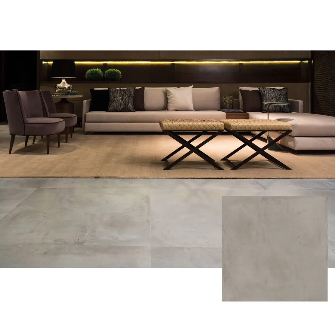 Porcelanato Cimento Acetinado 90x90 Decortiles Concreto Aparente RET "A"
