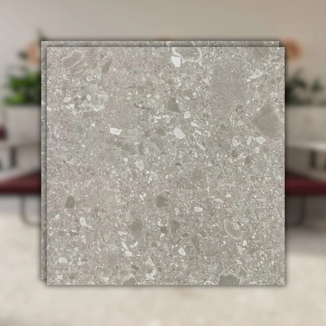 Porcelanato Cinza Acetinado 120x120 Decortiles Aria Lapis 3d RET "A"