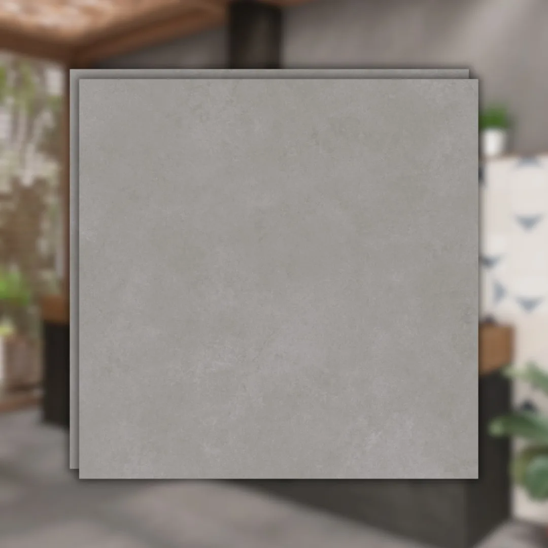 Porcelanato Cinza Acetinado 121x121 Helena Loft Chumbo RET "A"