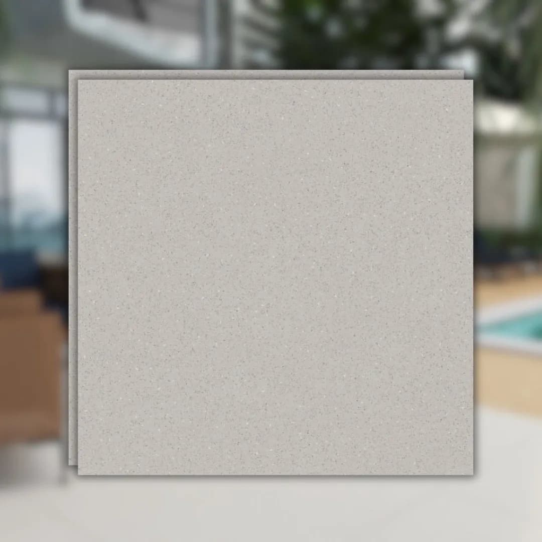 Porcelanato Cinza Acetinado 121x121 Damme Ice Snow RET "A"