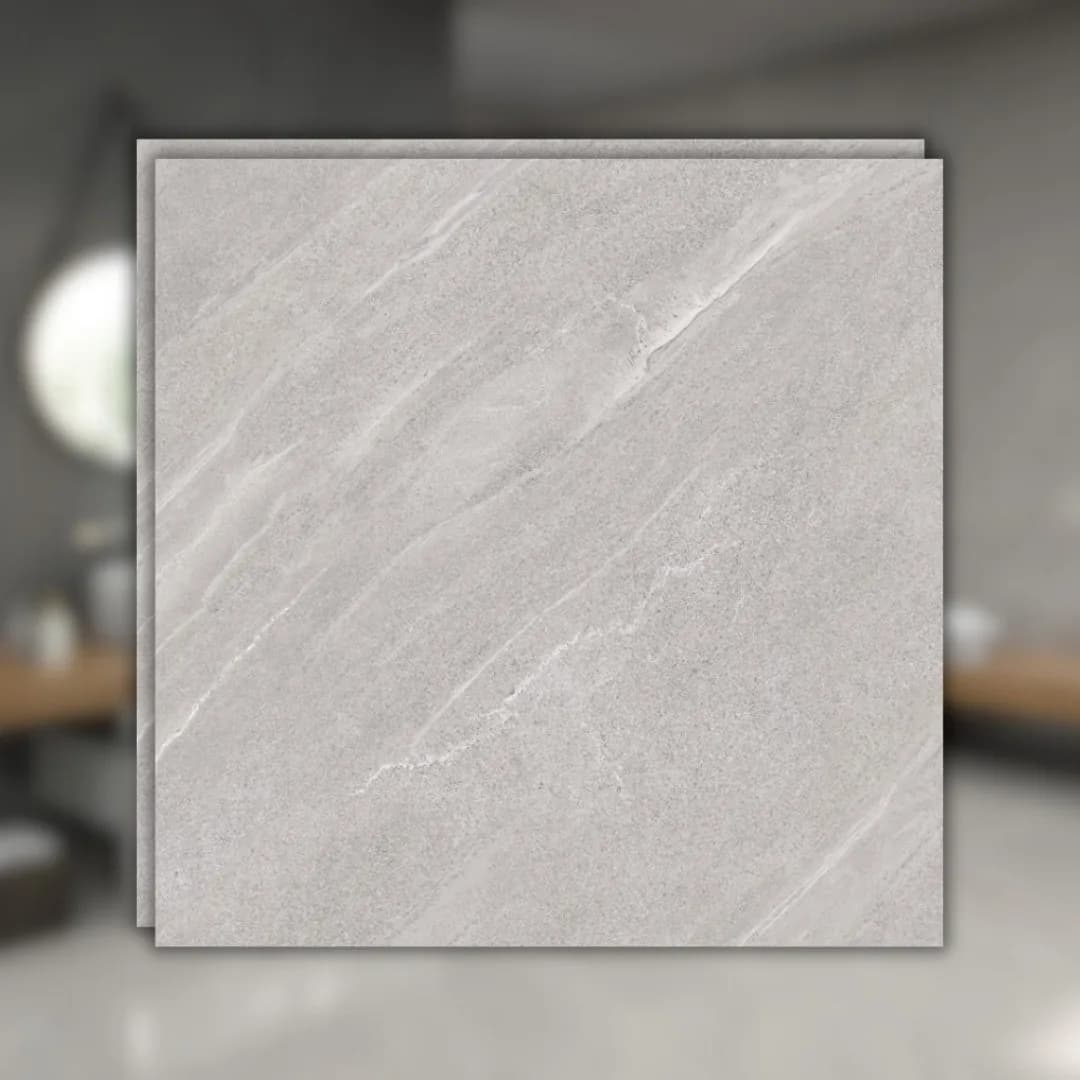 Porcelanato Cinza Acetinado 121x121 Damme Limestone RET "A"