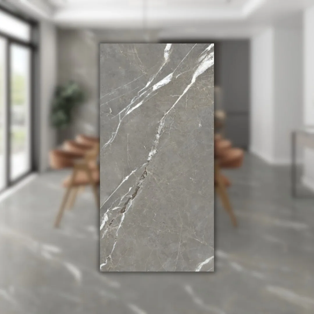 Porcelanato Cinza Acetinado 62x121 Damme Bronzo Fiorino RET "A"