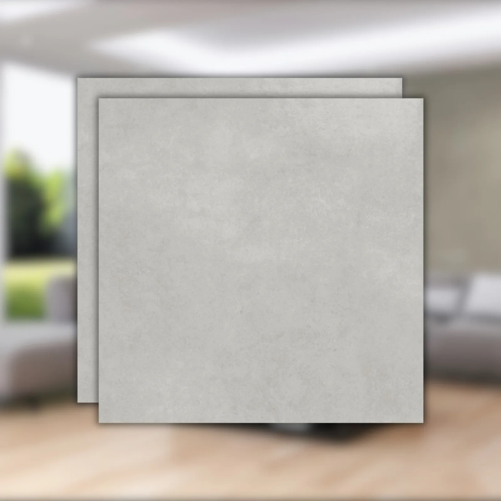 Porcelanato Cinza Acetinado 94x94 Castelli Cimentati Satiny RET "A"