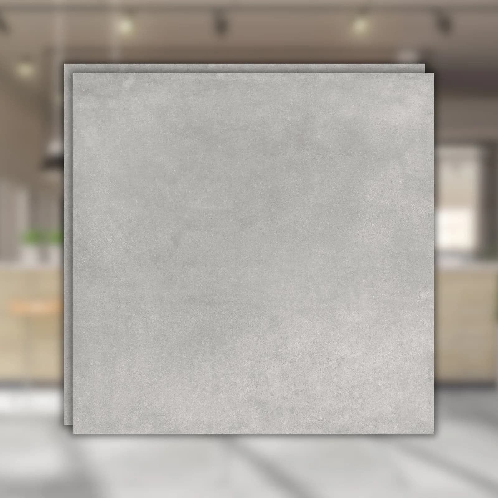 Porcelanato Cinza Acetinado 94x94 Embramaco Cotton Off White RET "A"