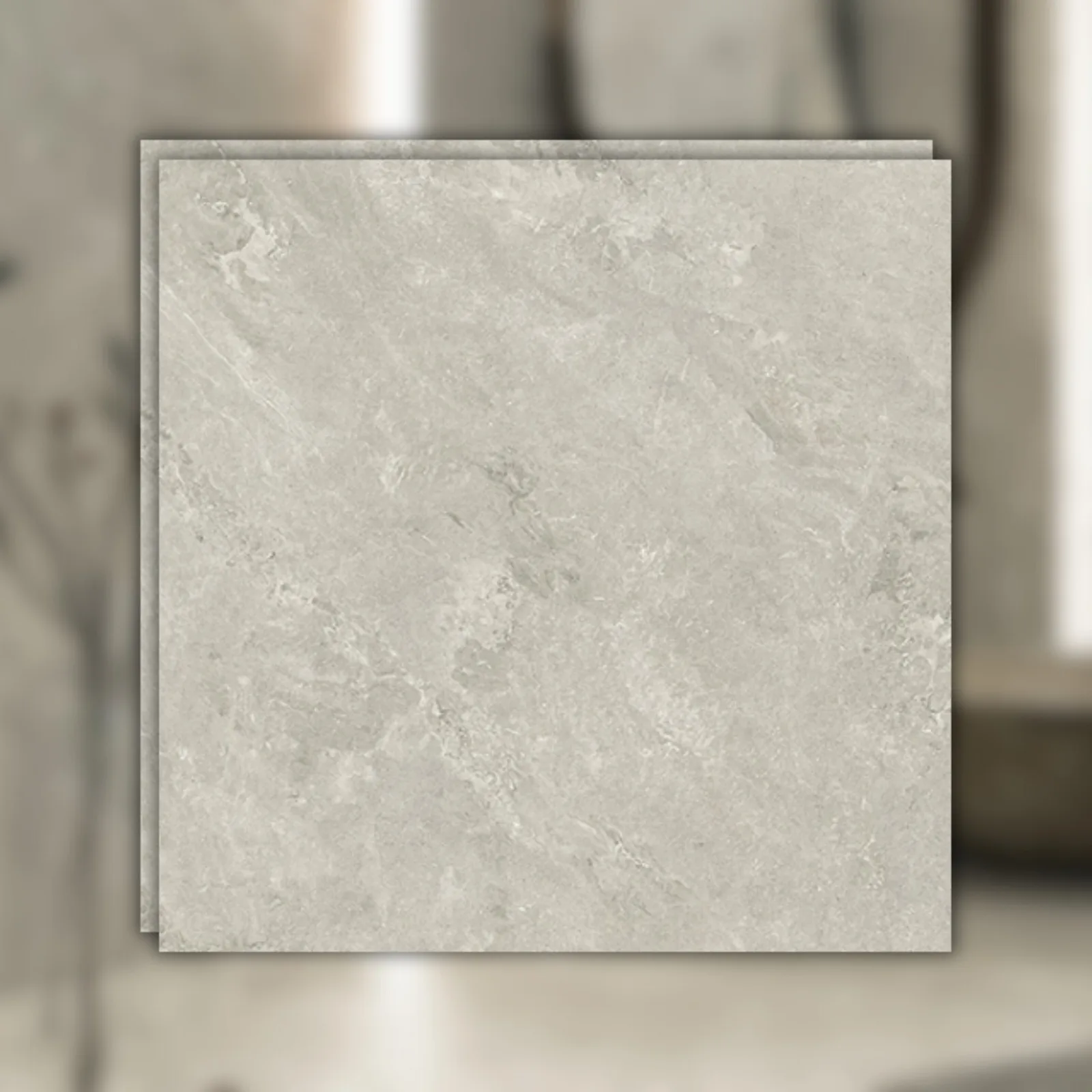 Porcelanato Cinza 123x123 Villagres Pietra Di Merapi RET "A"