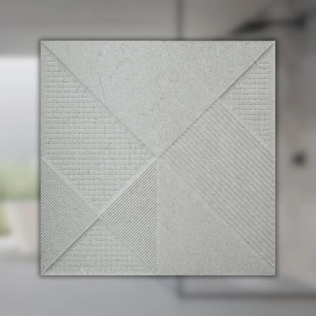 Porcelanato Cinza Matte 60x60 Portinari Boulevard Decor Sgr RET "A"