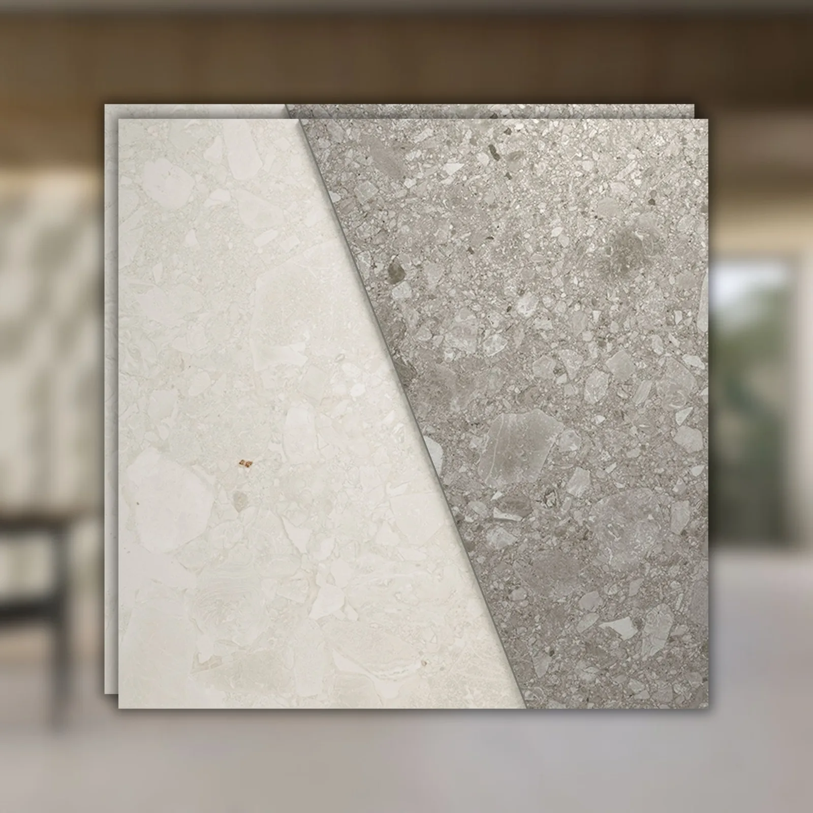 Porcelanato Cinza Natural 120x120 Portinari Port Noir Bk RET "A"