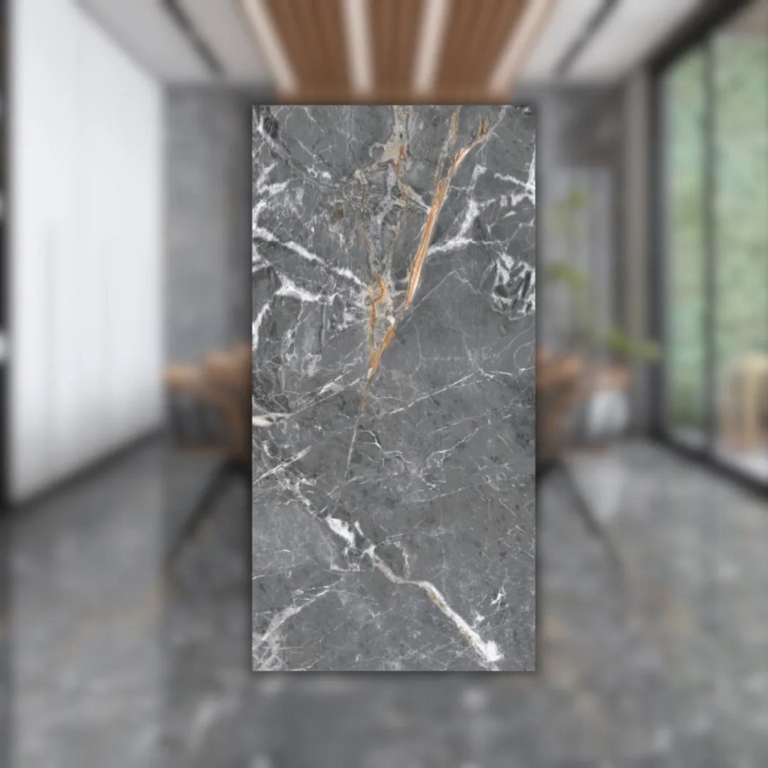 Porcelanato Cinza Polido 61x120 Damme Fior Di Pesco RET "A"