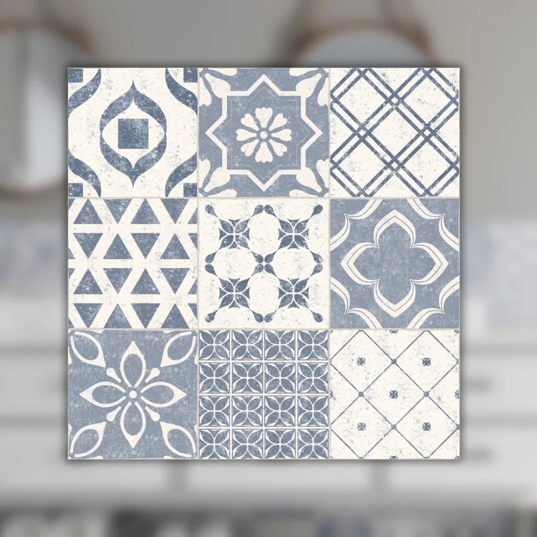 Porcelanato Decorativo Azul Natural 60x60 Portinari Lisboa Bl RET "A"
