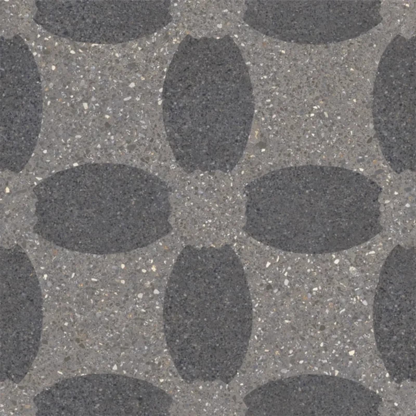 Porcelanato Decorativo Cinza Natural 20x20 Portobello Samba Rock Bouquet Bold "A"