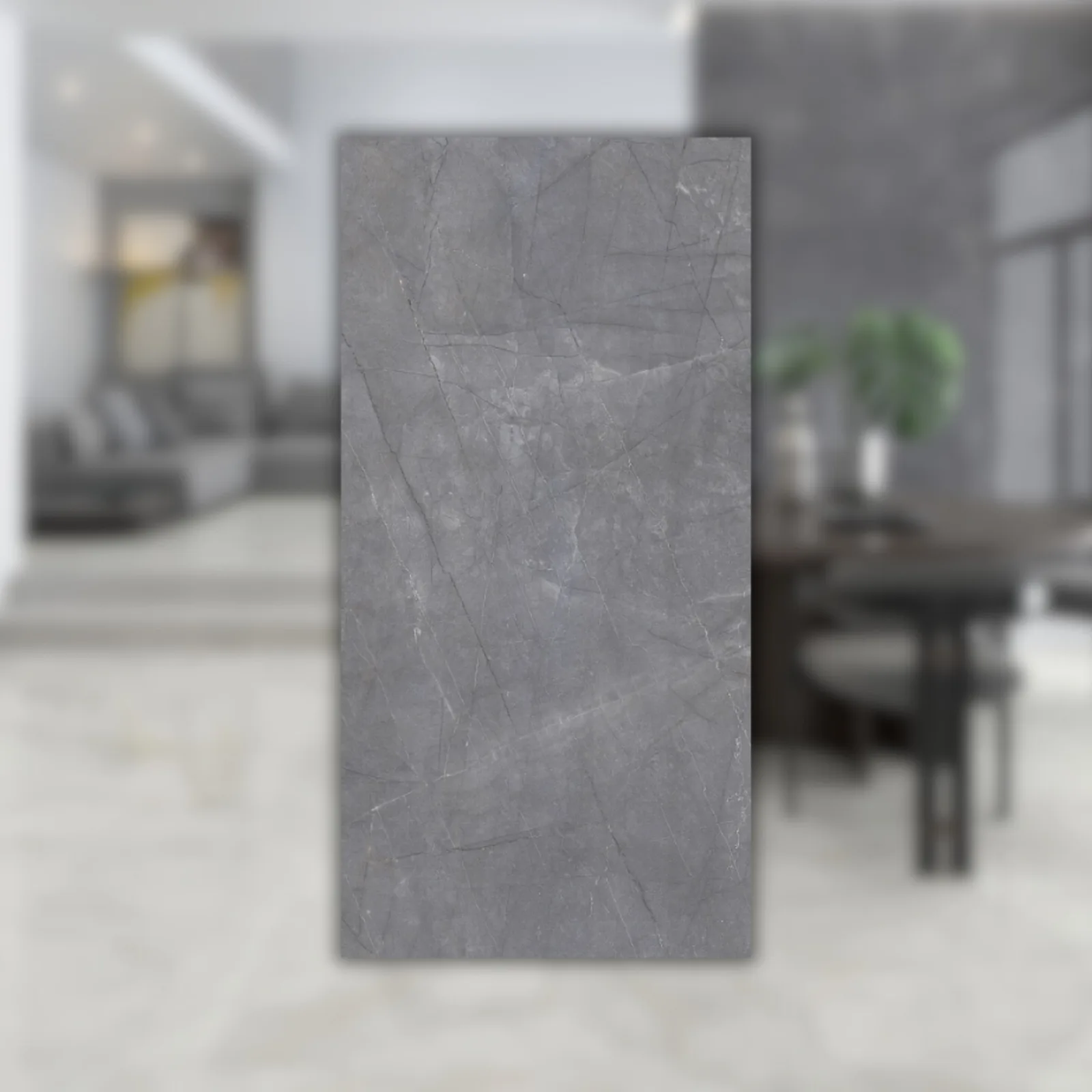 Porcelanato Grafite Polido 61x120 Damme Pulpis RET "A"