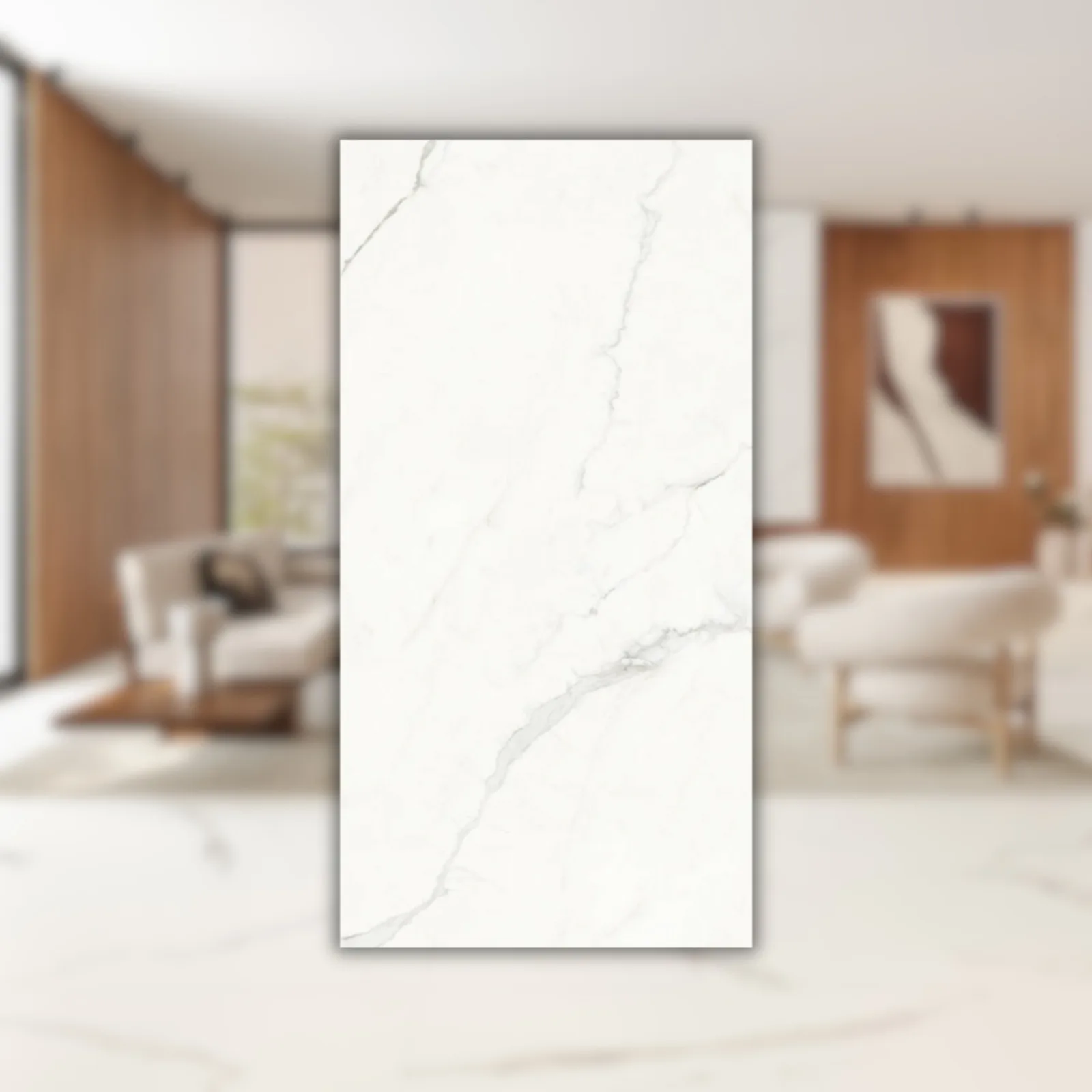 Porcelanato Branco Acetinado 100x200 Incepa Venatino Lm RET "A"