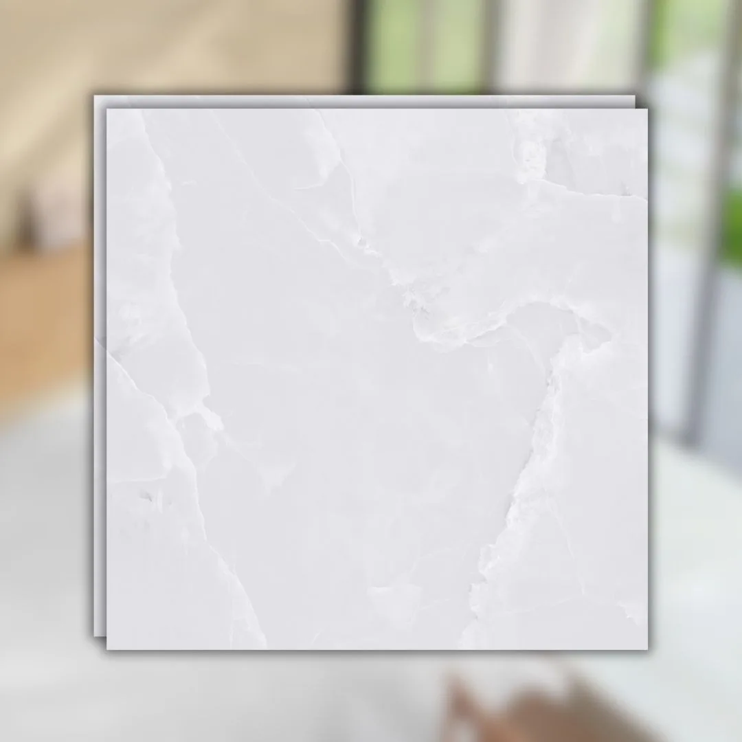 Porcelanato Marmorizado Branco Polido 121x121 Castelli Master Bianco Onice RET "A"