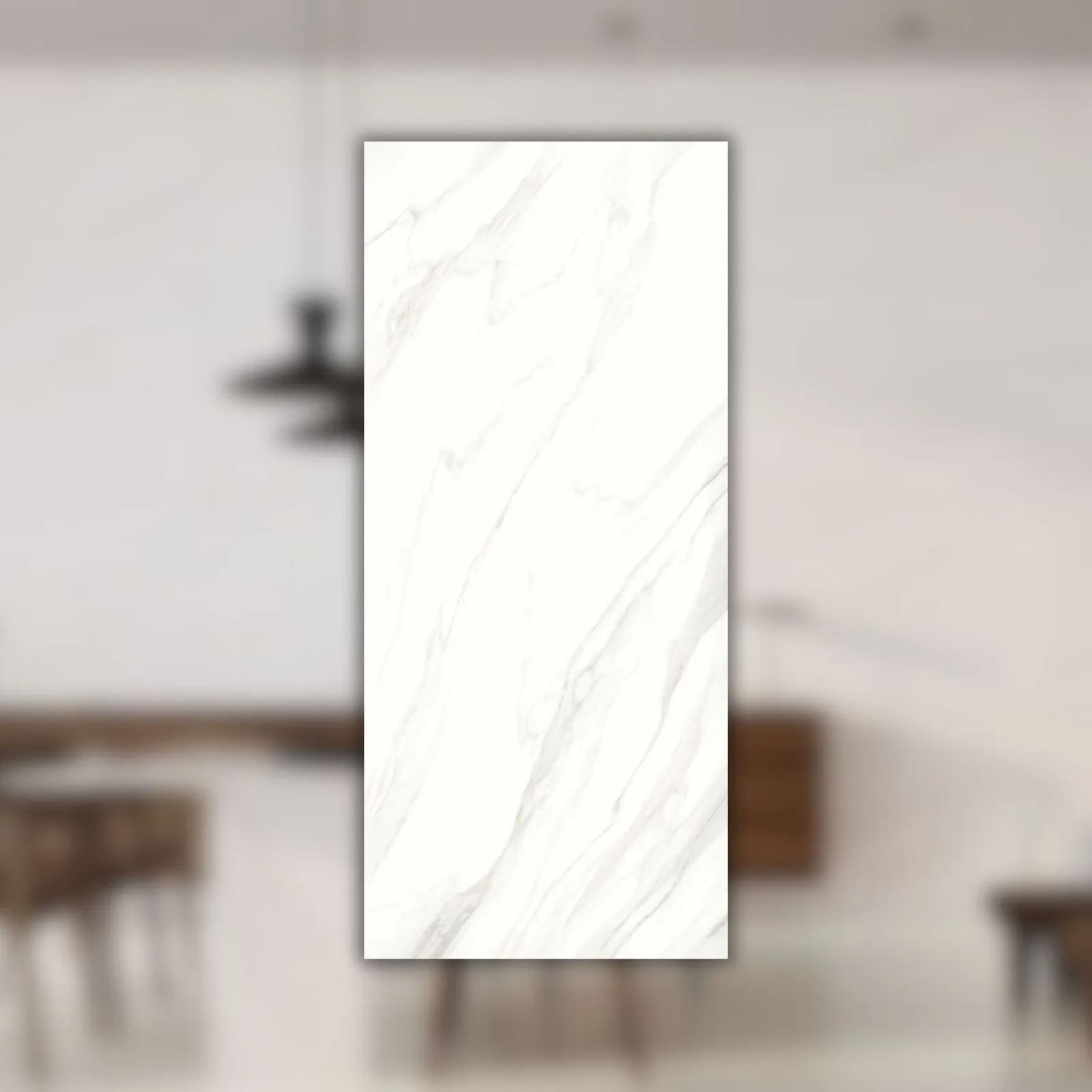 Porcelanato Marmorizado Branco Acetinado 120x270 Portinari Calacata Wh RET "A"