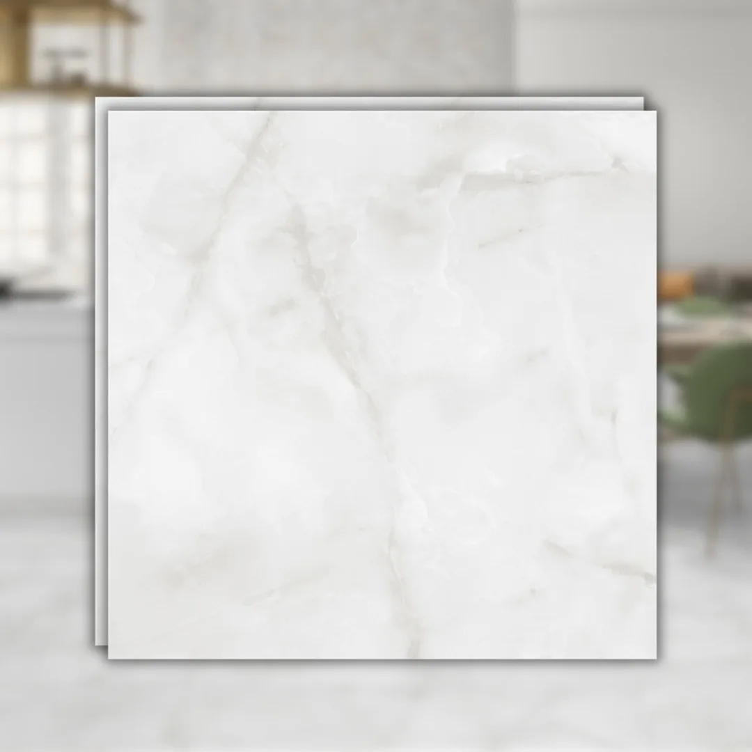 Porcelanato Marmorizado Branco Acetinado 83x83 Helena Sottile RET "A"