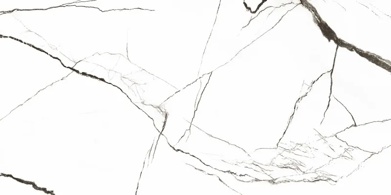 Porcelanato Marmorizado Branco Damme Calacata 61x120 Black Polido