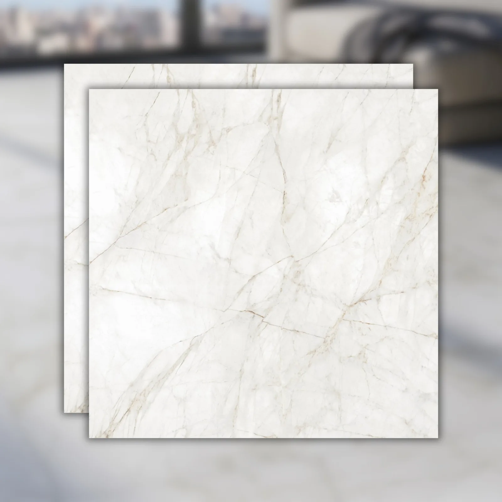 Porcelanato Marmorizado Branco Incepa Marmo Real LM 90x90 (7MM) "A" Polido