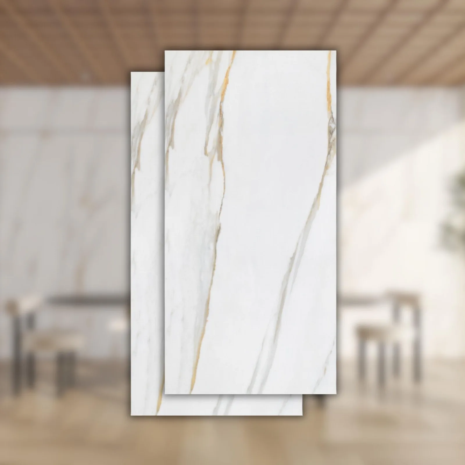 Porcelanato Marmorizado Branco Roca Calacata Gold LM 60x120 "A" Acetinado