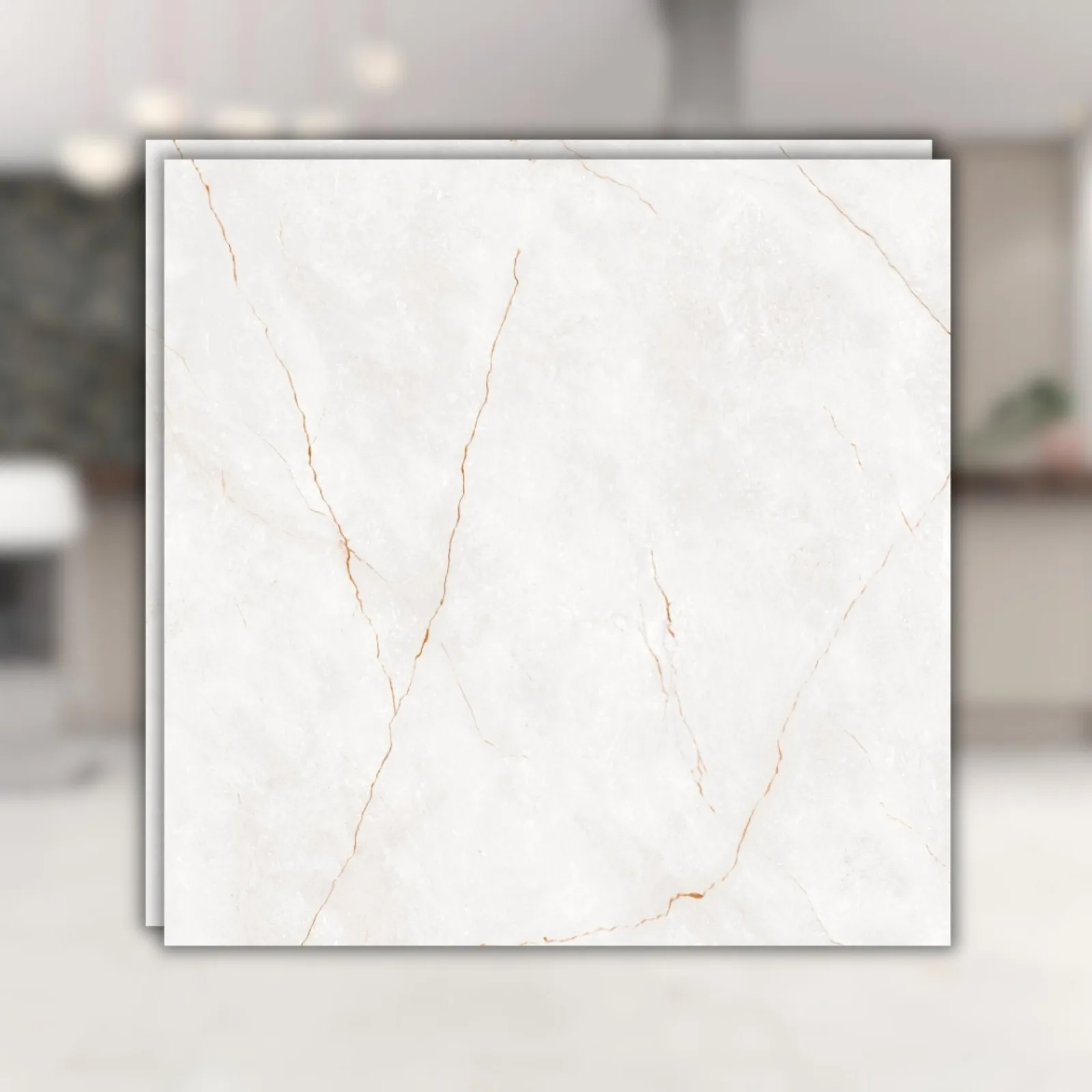 Porcelanato Marmorizado Polido 82x82 Damme Fusion Ice RET "A"