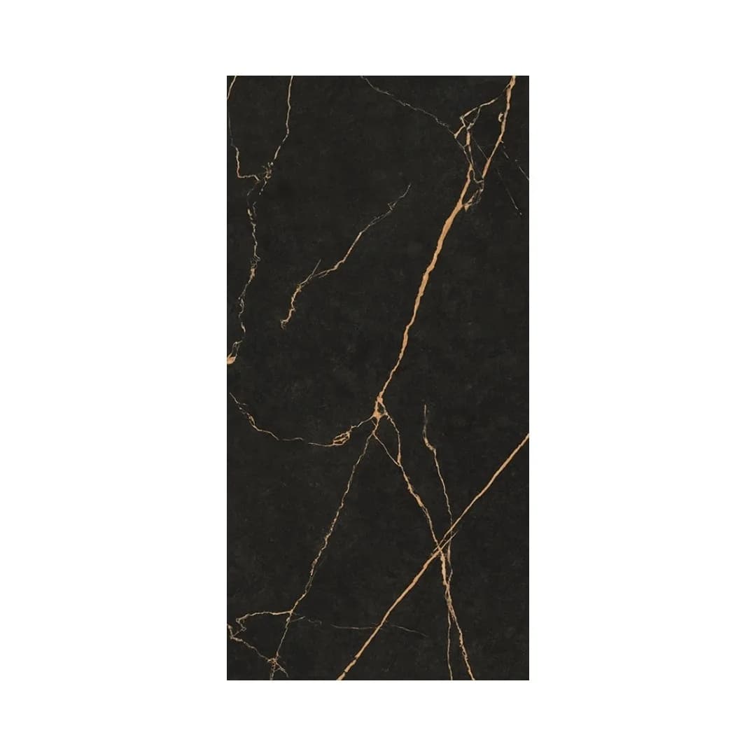 Porcelanato Marmorizado Preto Acetinado 62x121 Helena Chanceler RET "A"