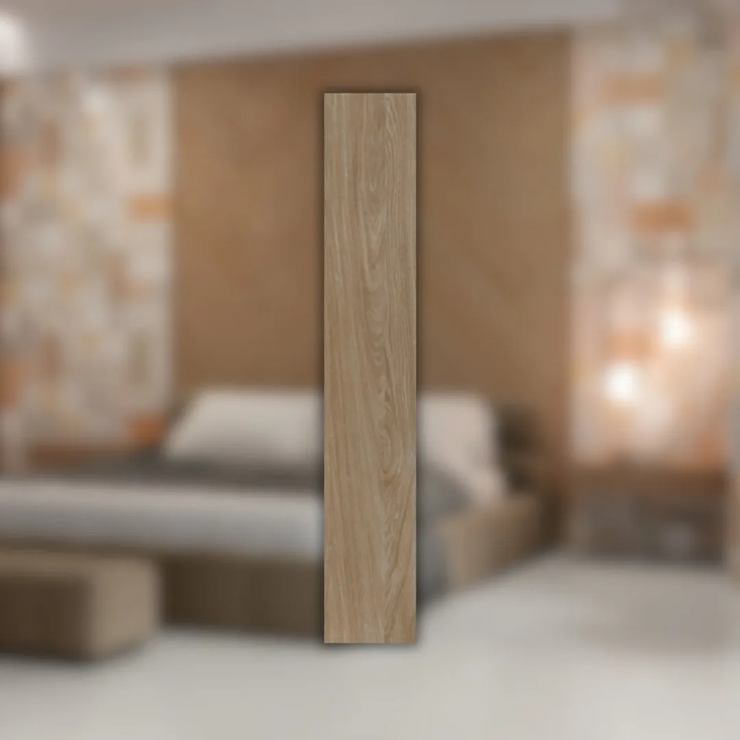 Porcelanato Marrom Acetinado 20x121 Helena Forest RET "A"