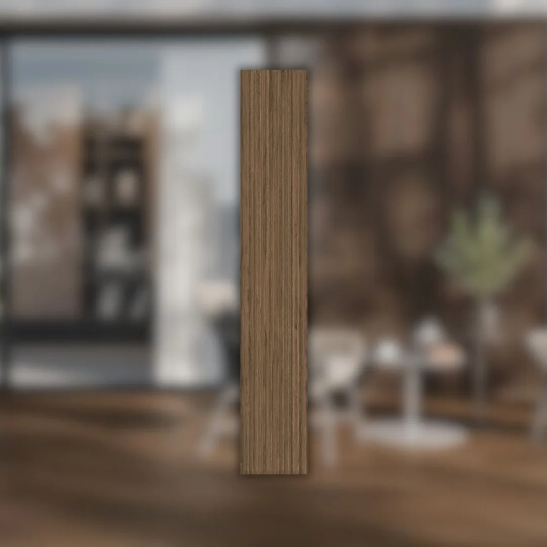 Porcelanato Marrom Hard 20x120 Portinari Palco Deck Bw RET "A"
